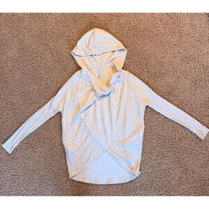 Athleta Hoodie Women's Sz S Heather Heather Purana Wrap Sweatshirt Pullover